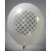 White Metallic Pattern Design Printed Balloons